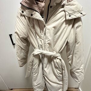Women's Beige Puffer Coat